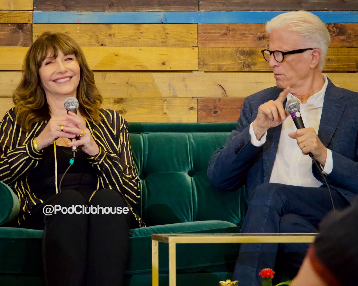 Ted performs a quick mic check as his wife Mary lands a pretty good joke on him this morning at #atxtvs12 #atx #atxfestival @ATXFestival @TedDanson @MarySteenburgen