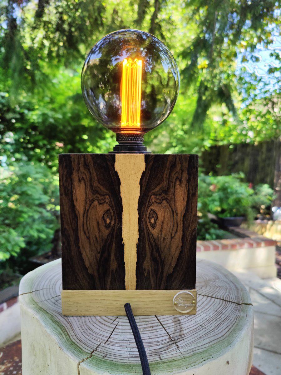 Labo_Voluptas's tweet photo. Lampe bois ébéniste "Dupetit Thouars" Lampe à poser d'ambiance. Composée de cinq carreaux plaqués Ziricote sur une base en chêne naturel #lampebois #luminairebois #lampeebeniste #woodworking #ziricote #madeinfrance #fabriqueaparis https://t.co/VBSsytaZ6B