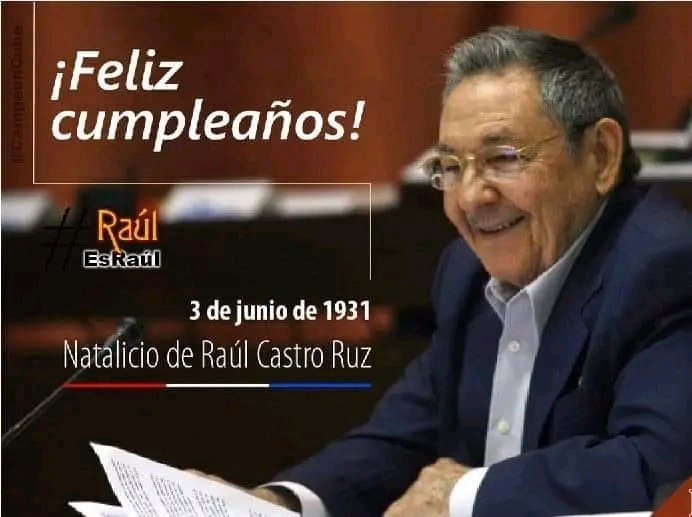 ManuelBati4's tweet photo. Muchas felicidades para nuestro General de Ejército en su 92 cumpleaños siempre activo en la primera trinchera de combate #1roDeEneroDeVictorias #LatirAvileño  #LatirXUn26DeVictorias @AsambleaCuba  @YunielkysR https://t.co/Qp7DTTKbzv