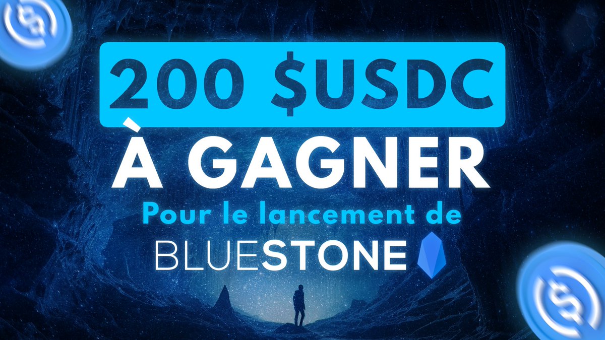 0x3dgar | Crypto Mafia (@0x3dgar) on Twitter photo 🎁 CONCOURS 🎁
💸 200 $USDC à gagner pour le lancement de BlueStone, mon agence marketing qui aide les projets web3 à construire une communauté solide et engagée !
Pour participer :
👉 Follow <a href="/BlueStone_xyz/">BlueStone 💎</a>
👉 RT & Tag un ami
⏱ TAS dans 48h | Explications du projet ⬇️ 🎁 CONCOURS 🎁
💸 200 $USDC à gagner pour le lancement de BlueStone, mon agence marketing qui aide les projets web3 à construire une communauté solide et engagée !
Pour participer :
👉 Follow <a href="/BlueStone_xyz/">BlueStone 💎</a>
👉 RT & Tag un ami
⏱ TAS dans 48h | Explications du projet ⬇️