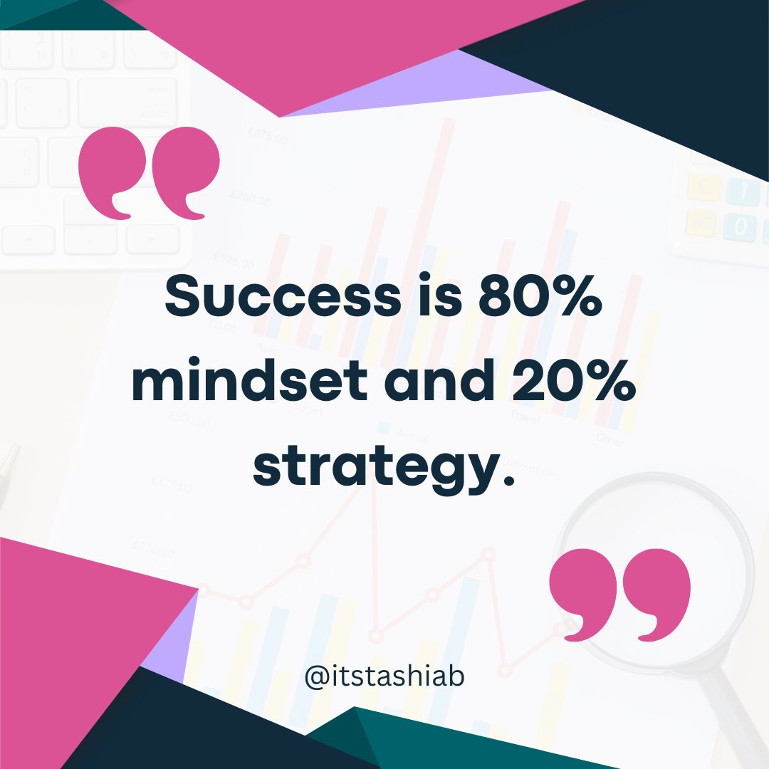 itstashiab's tweet photo. Success is 80% mindset and 20% strategy. Let's focus on cultivating a winning mindset for lasting achievements. #MindsetMastery #RenewYourMind https://t.co/er5EiF6yr1