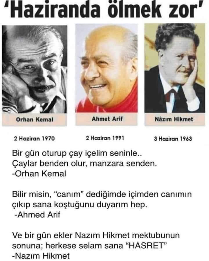 sonamazonnn's tweet photo. #Haziran umuttur
Haziran barıştır.
Haziran özgürlüktür.
'' Onlar onurlu bir kavganın haklı bir isyanın sesi oldular Sınıfsız ve sömürüsüz bir dünyanın;  kardeşliğin özgürlüğün, eşitliğin ve emeğin iktidar olduğu bir dünya için mücadele ettiler...''
Rahmetle🤲 
#HazirandaÖlmekZor https://t.co/k2SEKccLif