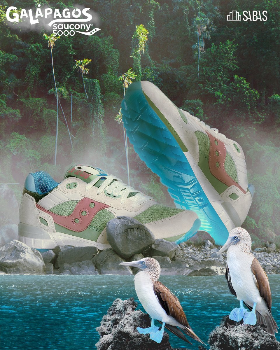 SabasShop's tweet photo. ¡Saucony 5000 Galápagos: pura magia en tus pies! 🦜✨ Inspiradas en el Piquero Camanay, con colores beiges, verdes y rosas, y suela azul eléctrica. ¡Vuela alto con estilo! 🔥🔵 Encuéntralas en nuestra web!! 🖤 https://t.co/knzyTyURyN #Saucony #SabasShop #Sneaker #Streetwear https://t.co/lvn3Vdk8ab