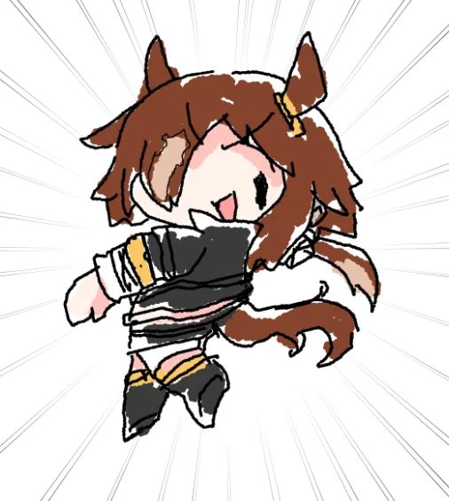 なんとなくマウスで描いただけのウオッカ