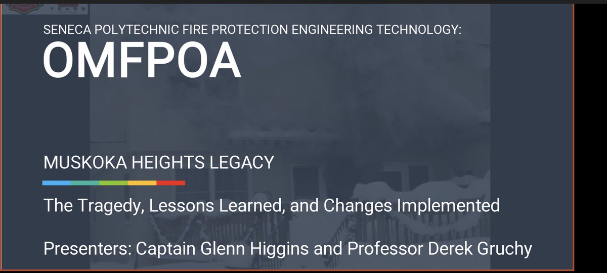 We're excited to present as well! Captain Higgins will cover the "boring" fire event details of the day and I will bring it home with the "riveting" paperwork aftermath! Where my Code and regulation nerds at?!!! <a href="/OrilliaFire/">Orillia Fire</a> has been an amazing partner for us. #senecaproud