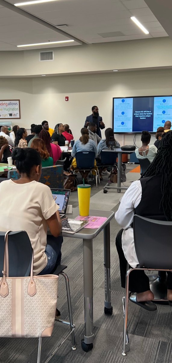 wardellhunterED's tweet photo. We kicked off our 2023-2024 cohort of aspiring leaders this week with a great group….we hope to take them from great to amazing #apsleadershipdevelopment #cohort7 #weareinthistogether @apsupdate #futureprincipals #teacherleaders #itstheirtime @APSnicoleL https://t.co/9rytuWgZaT