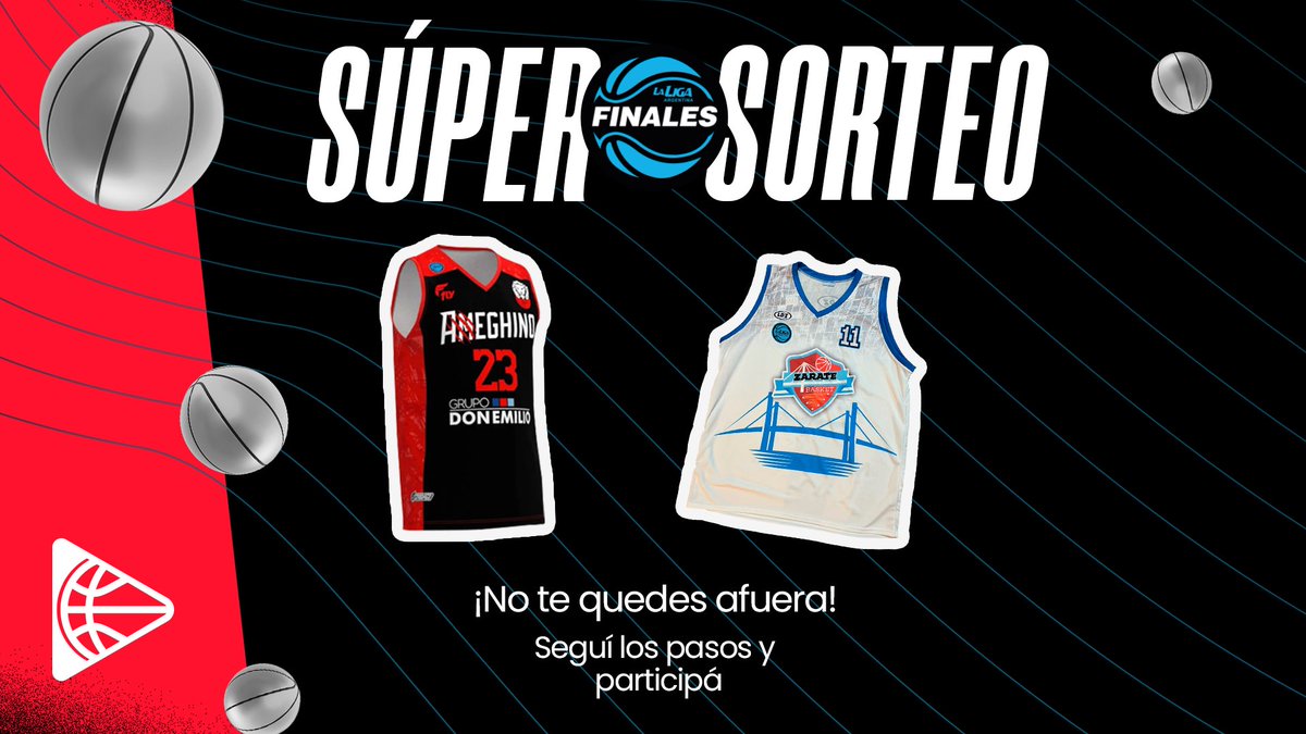 🚨 SÚPER SORTEO 🚨

😱 Participá y ganate las camisetas de los finalistas de <a href="/LigaARGbasquet/">La Liga Argentina</a> / <a href="/zarate_basket/">Zárate Basket</a> <a href="/AmeghinoOficial/">Club Florentino Ameghino</a> 

Requisitos: 
🔄 Rt y mg
💬 Comentá para tener doble oportunidad 
👉 Seguir a @basquetpasstv y <a href="/LigaARGbasquet/">La Liga Argentina</a> 

🗓️ El sorteo finaliza el jueves 8/6