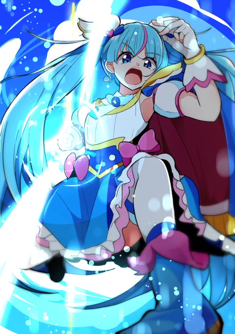 「  ヒーローガールスカイパンチッ!!!!!!!!!  」  #precure