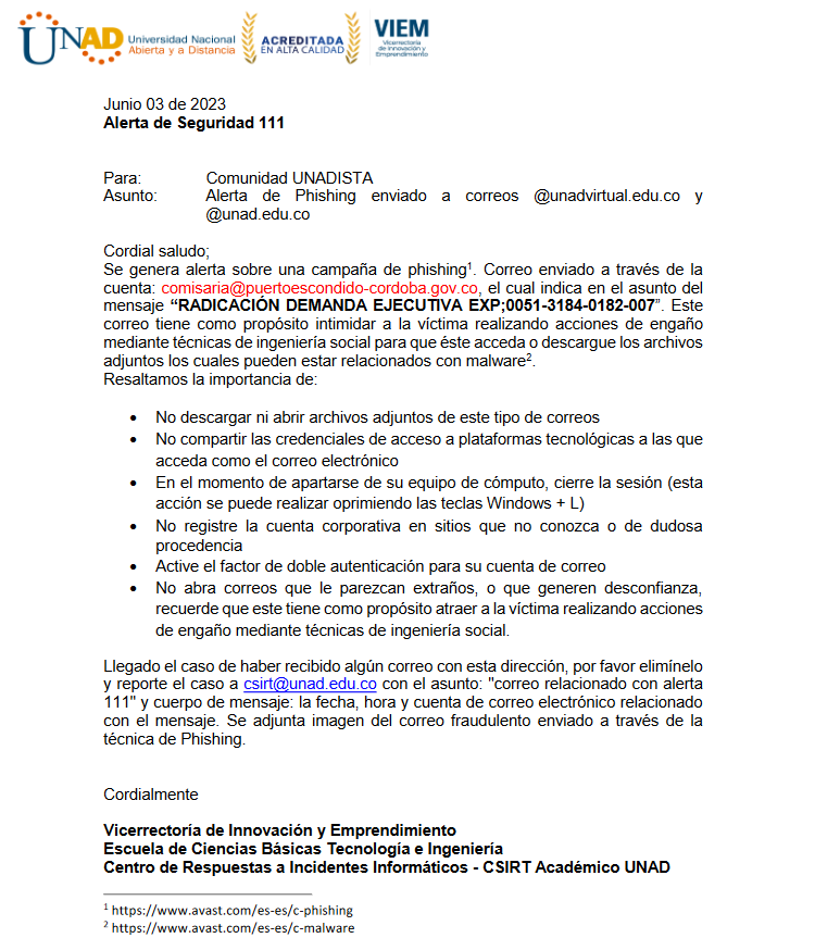 CSIRT Académico UNAD tweet media