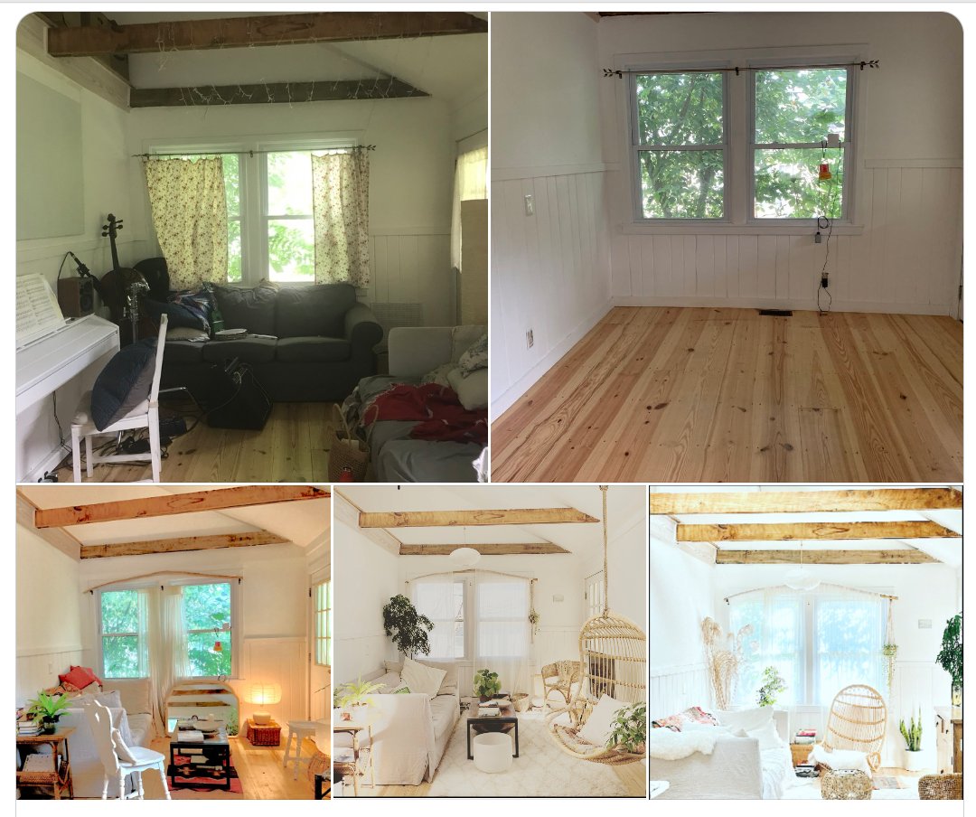 aliceandrews's tweet photo. At the request of my psychotherapy client, Iβll soon be making a house call to help w/interior design (of house & mind).
Photos:
My abode w/previous occupant in residence ('19); empty before purchase ('19); making it cozy after (20-23). #HouseTherapy https://t.co/y190267PeR https://t.co/DosCJHy4vq