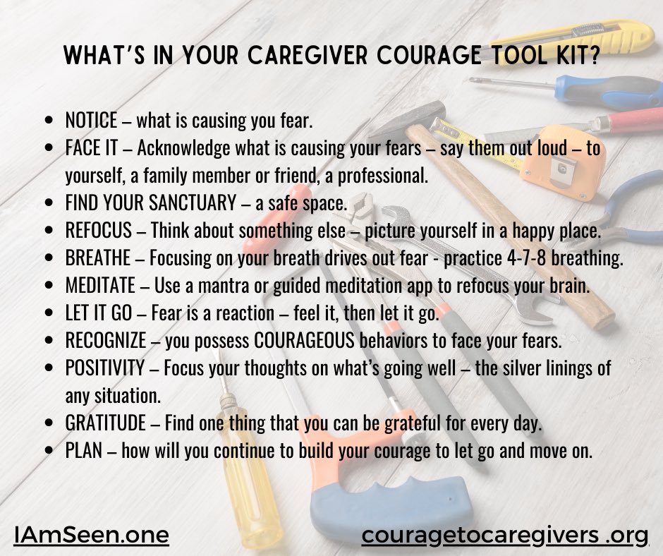 Fear is a very real emotion for caregivers. Being prepared for it to rear it’s ugly head is key. Be proactive.

#fear #wellseen #seenheardloved #caringforcaregivers #mealsforcaregivers #selfcaresaturday
