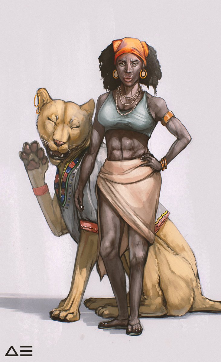 AbsurdEternal's tweet photo. Lioness and lady, Shakura and Zakia https://t.co/OziaKGZFaX