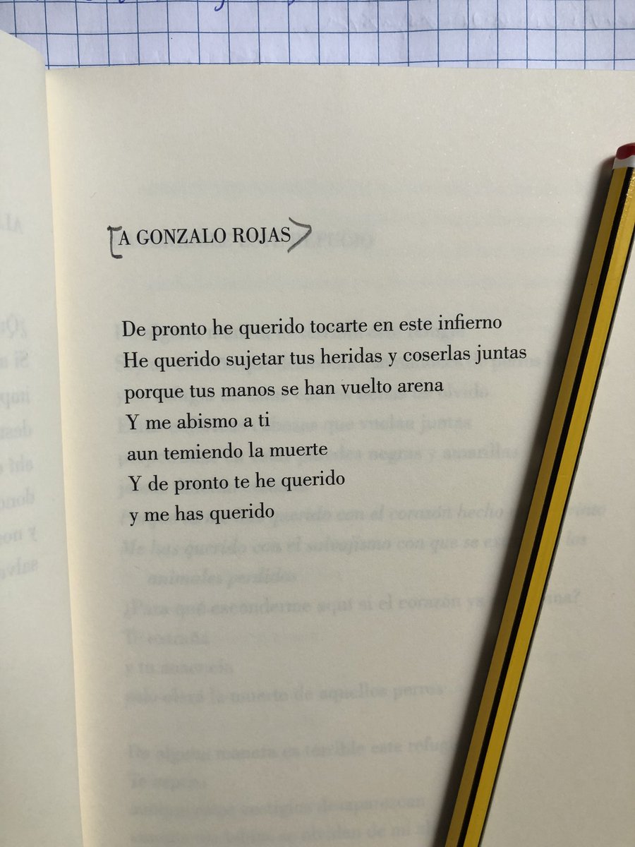 paulocaffo's tweet photo. Gonzalo Rojas, Hilsa Rodríguez ��
📚El amor ha parido una luz terrible
#NiUnDíaSinPoesía 🙋🏻‍♀️ https://t.co/OR9n1RYQZA