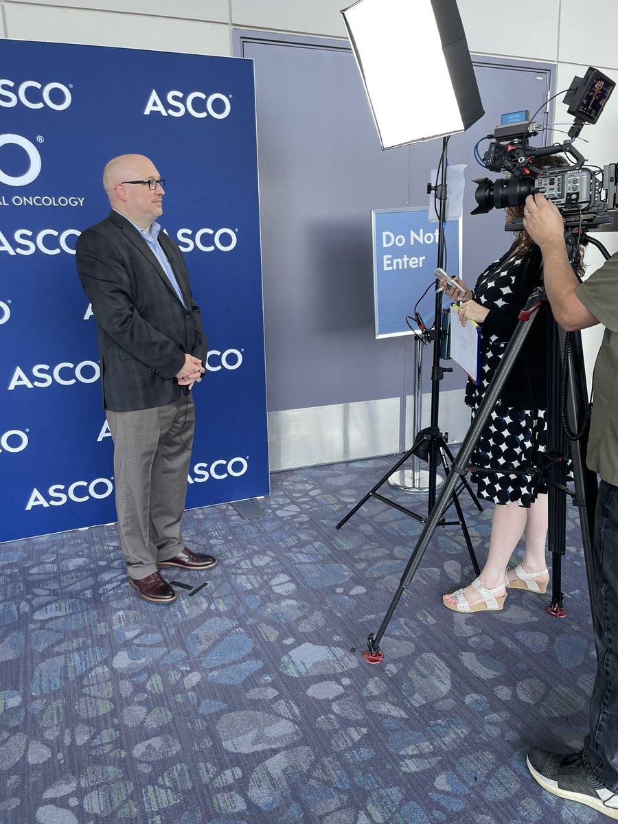 DrTHut's tweet photo. #ASCO2023 off to a brisk start with interviews prior to CLEAR presentation Monday. #texasoncology #scri #BSWH https://t.co/EeVX9DvC6s