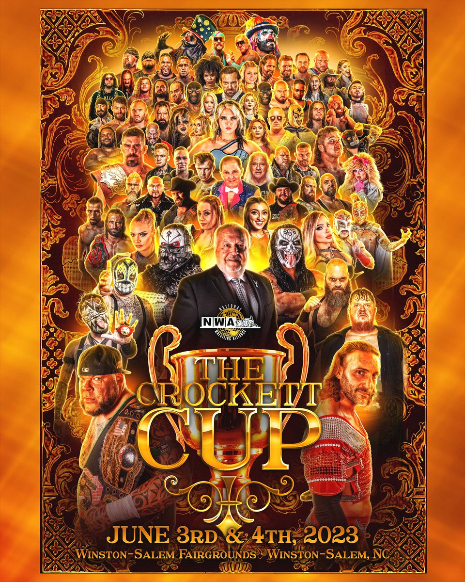nwa's tweet photo. The legendary #CrockettCup is finally here!! Tune in for a free YouTube pre-show at 6:30pm EST and order PPV now at https://t.co/VaVcgpSY5C https://t.co/eIjZ1QjGaT