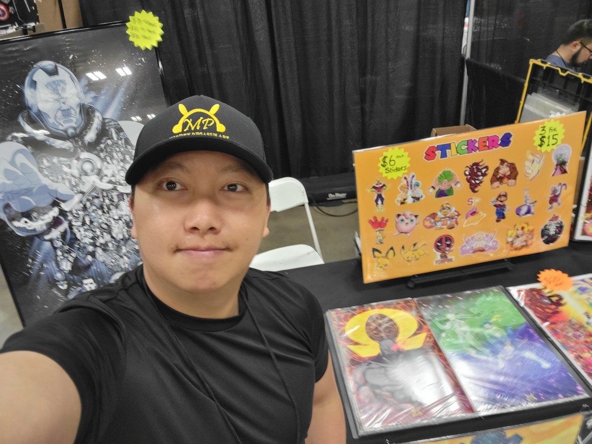 MightyPegasus88's tweet photo. Alright!! I know im 3 Hours late...
But Minnesota Con Day 2, let's get it!!! Let's GO!!!
#MNcon #MinnesotaCon #Artist #ArtistAlley https://t.co/yBJGdpnjT5