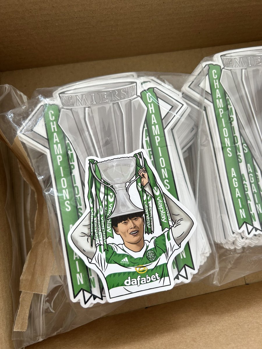 CUP FINAL GIVEAWAY 🏆 

If Kyogo , Jota or Oh score today I will give away packs of the 10cm Champions again x 9 pack as well as the very last of our 15cm champions trophy stickers 

Simply RT &amp; follow for a chance to win 
cscmerch88.bigcartel.com