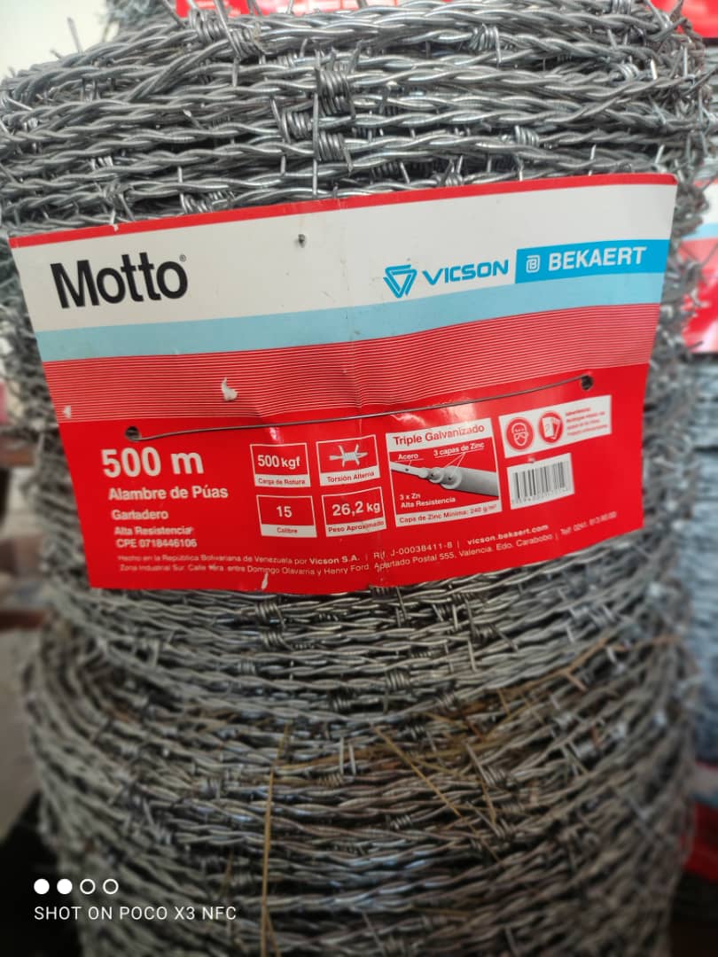 jimacaca's tweet photo. Ofertas permanentes en materiales de acero galvanizado marca #Vicson, #Bekaert en Venezuela. Llama hoy y cotiza con nosotros. Precios al detal y al mayor. 📱0412-5547053 o 0424-5091010. Puas #Motto500 #Motto400 #Iowa300 #Grapas1x9 https://t.co/wCBlYYXBYy