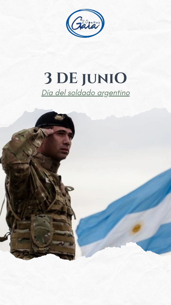 GaiaJuventud's tweet photo. #DiaDelSoldadoArgentino Gracias por defender nuestra Patria! 🇦🇷 https://t.co/o8ZyXmJ8Eq