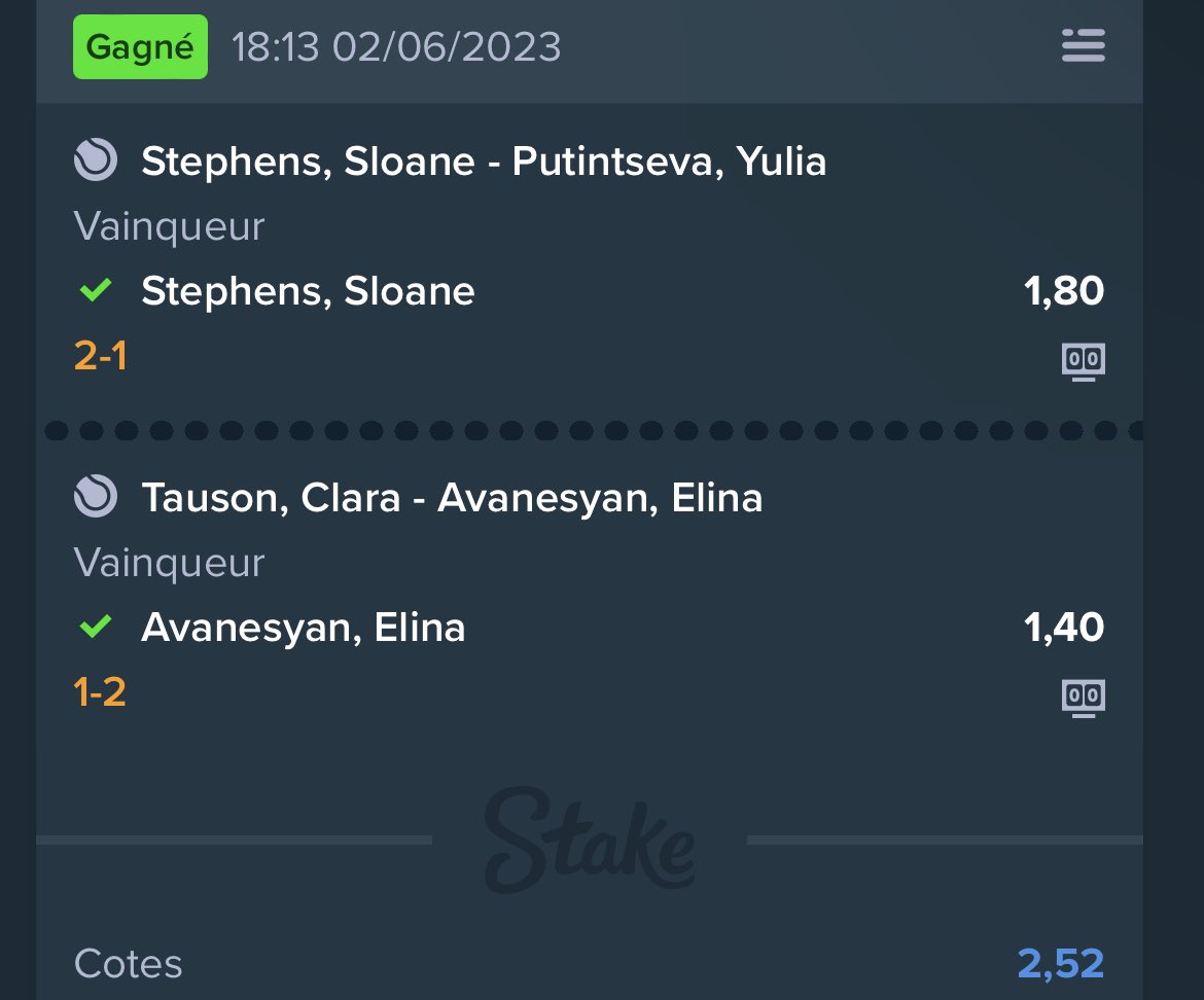 trappronos's tweet image. Belle journée hier 🤑

J’ai esquivé la douille de « Norrie gagne 1 set » en faisant un cashout.

Cote à 5 qui passe à 2,83 ✅
Cote à 2,52 ✅
Cote à 2,96 ✅

#TeamParieur