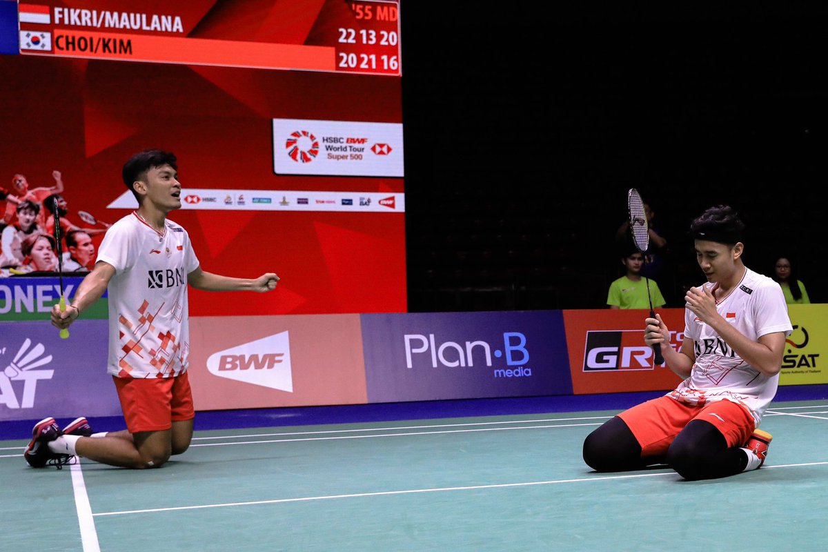 These pictures of Bagas/Fikri tell a lot…

#ThailandOpen2023 

Photo: PBSI