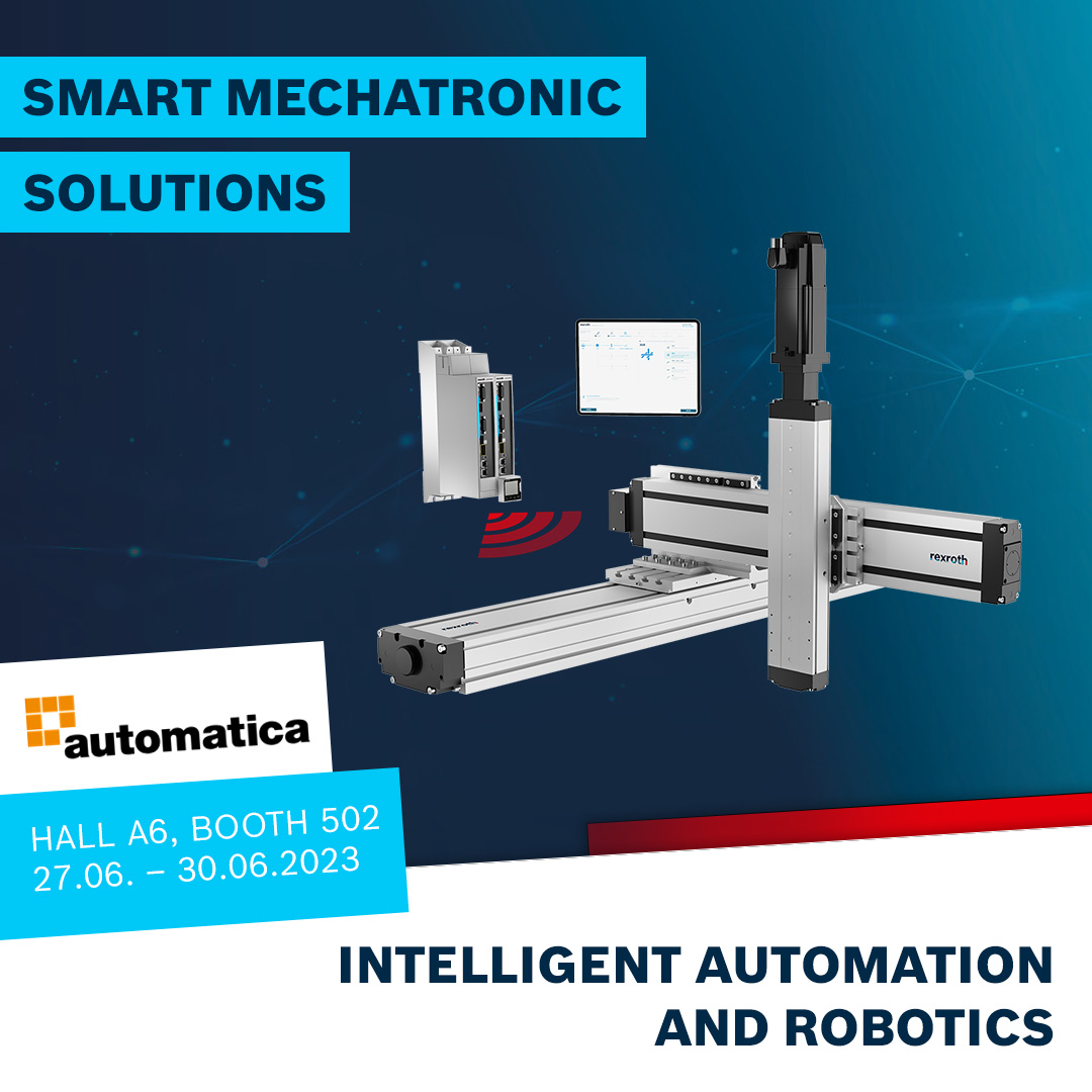 You are looking for smart mechatronic solutions for your automation process? Find out more about the linear robots from #BoschRexroth at #AUTOMATICA or at bit.ly/316qzHb.
#Automatica23 #SmartMechatroniX #LinearMotionTechnology