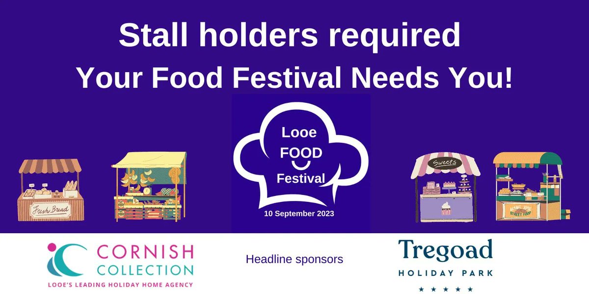 VisitLooe's tweet photo. A few stalls are left for the Looe Food Festival Sun 10 Sept. Stalls are 3m x 3m in size and cost £25 +VAT if booked by 30 June. Express interest & find out more enquiries@looetowncouncil.gov.uk Food Festival info https://t.co/A3vvn3Uipt
#Looefoodfest2023 #Looe #Visitlooe https://t.co/2k8SFQfUf6