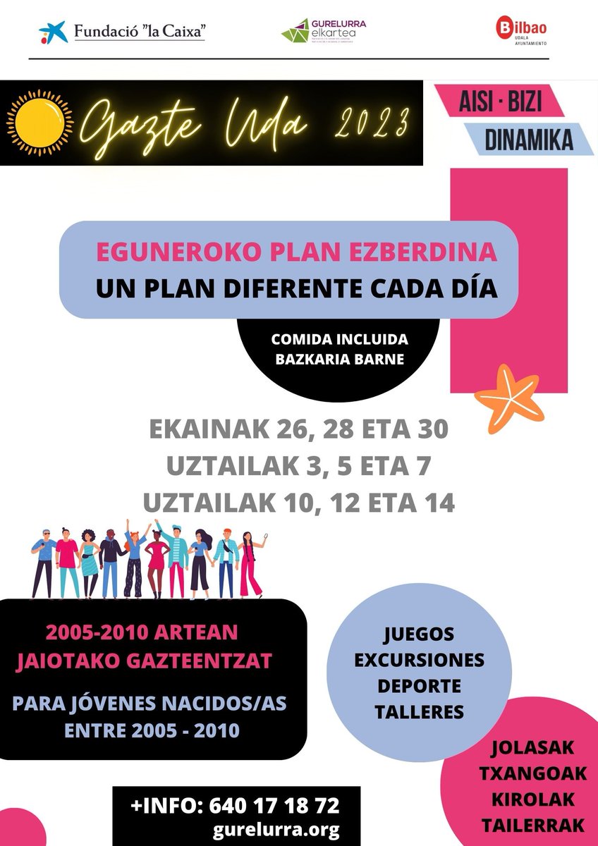 gurelurra's tweet photo. Berriro ere, GAZTE UDA! Informazio osoa eta izen ematea 👉 https://t.co/YewSAKK8hs https://t.co/Fey35D7iAC