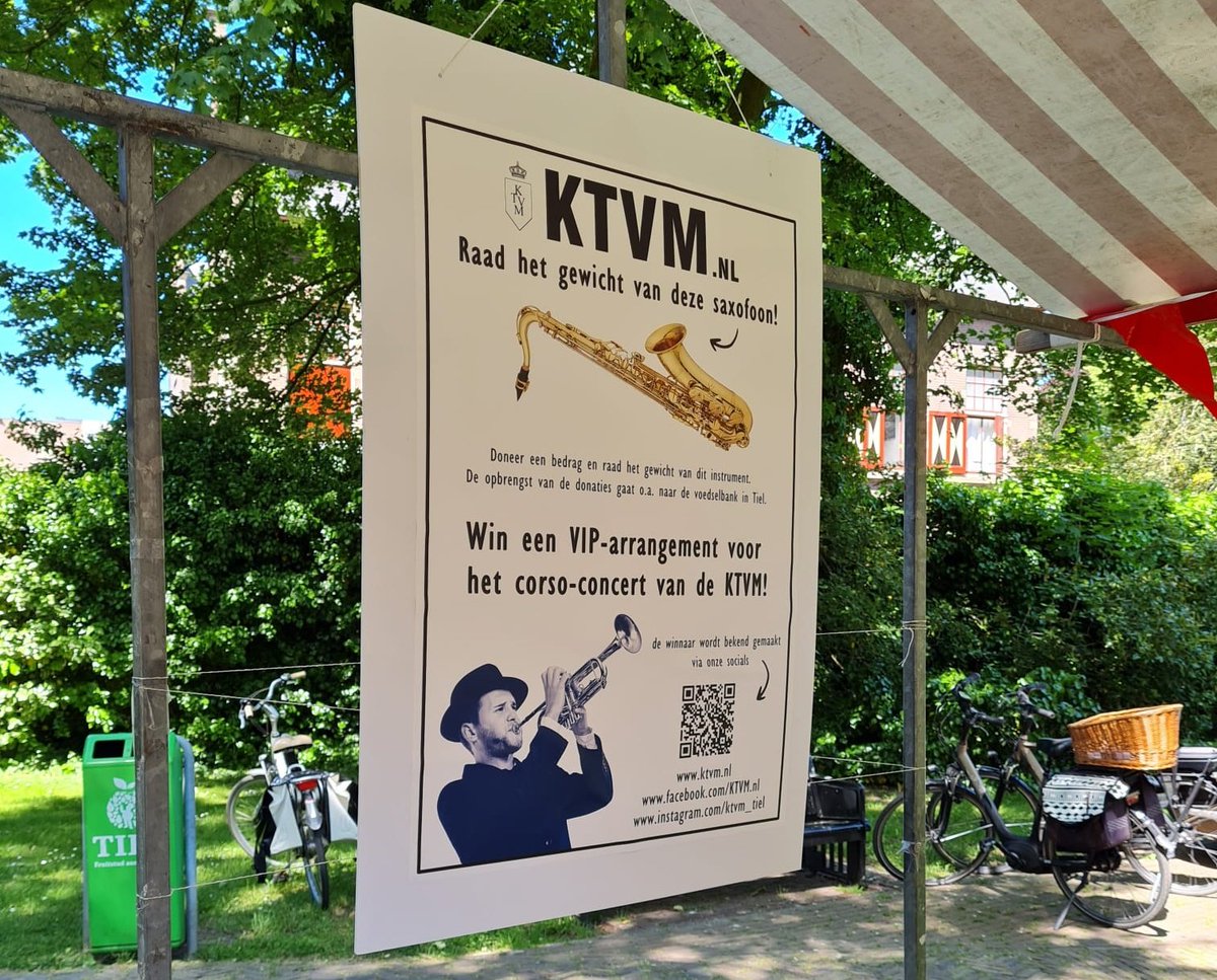 ktvm_tiel's tweet photo. Dag van Tiel en wij zijn erbij! Met een leuke prijsvraag en veel informatie over muziek maken bij onze vereniging. Geschikt voor jong en oud🎶 https://t.co/jkOG88fQXm