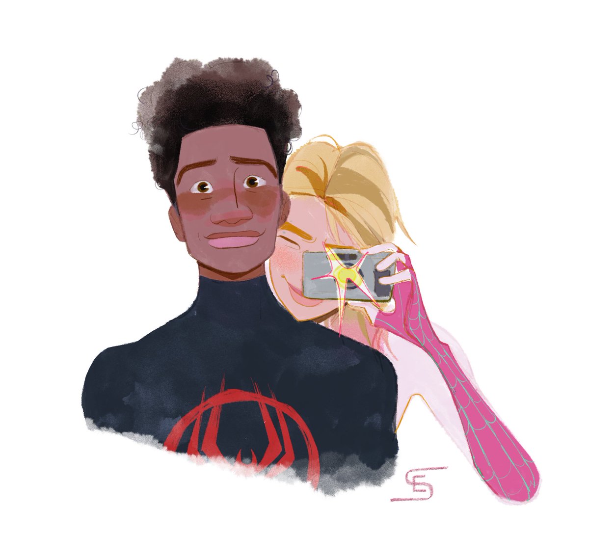 lovindrawin's tweet photo. 📸 #AcrossTheSpiderVerse #MilesMorales #GwenStacy https://t.co/cFRMFsimMA