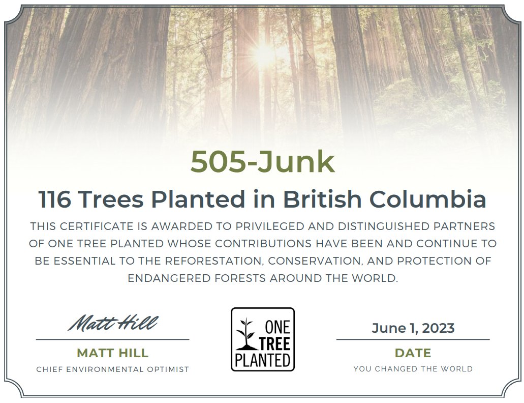 505-Junk (@505junk) on Twitter photo 🌳 Grateful for our amazing clients and their invaluable referrals!
🌱 We have partnered with <a href="/onetreeplanted/">One Tree Planted</a>, a fantastic organization dedicated to global reforestation efforts in British Columbia.
#TreePlanting #ClientReferrals #JunkRemovalVancouver #ConstructionVancouver 🌳 Grateful for our amazing clients and their invaluable referrals!
🌱 We have partnered with <a href="/onetreeplanted/">One Tree Planted</a>, a fantastic organization dedicated to global reforestation efforts in British Columbia.
#TreePlanting #ClientReferrals #JunkRemovalVancouver #ConstructionVancouver