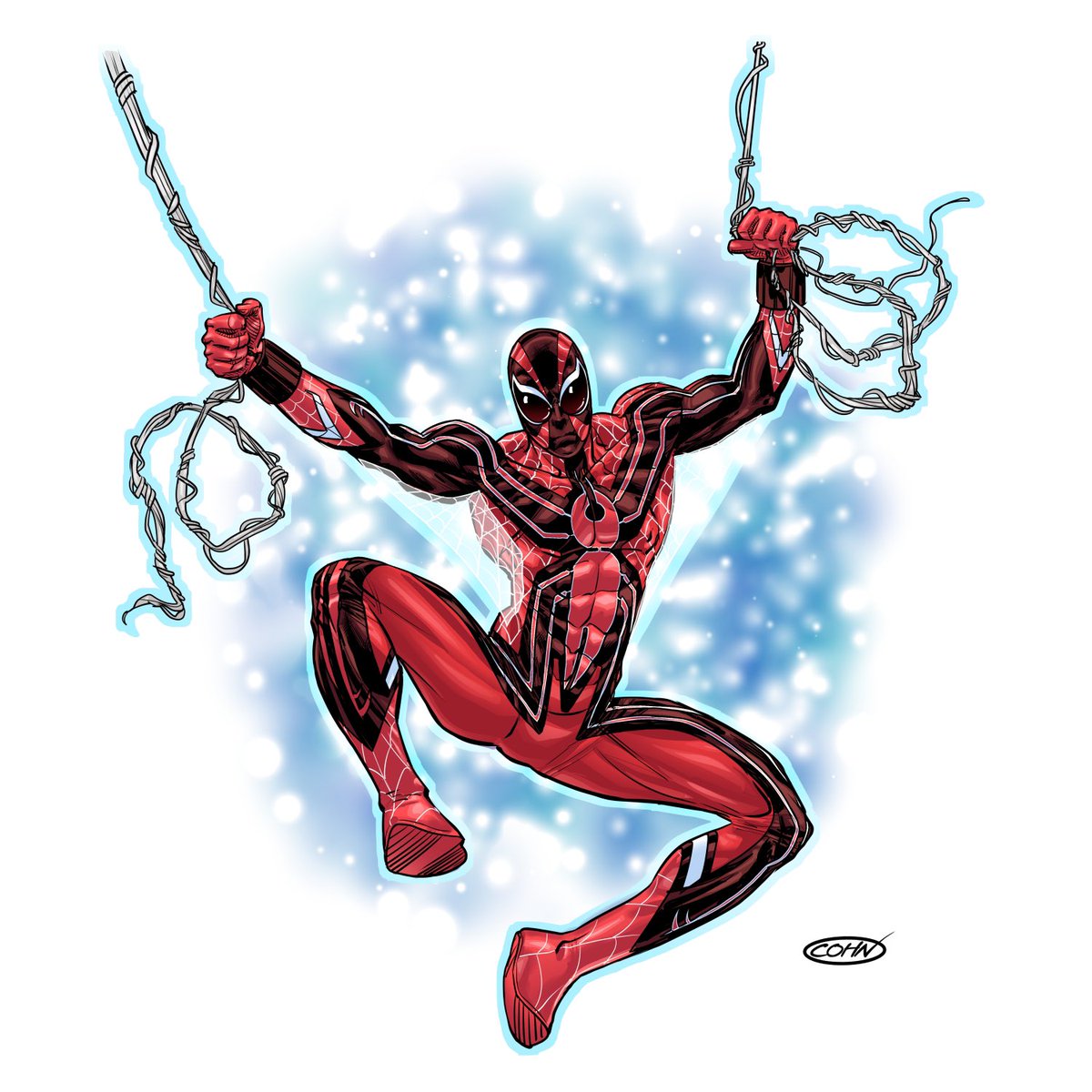 Scott_Cohn_Art's tweet photo. A Ben Reilly Scarlet Spider #RedesignWednesday on a Saturday. Weee! https://t.co/H23kdPV6Na