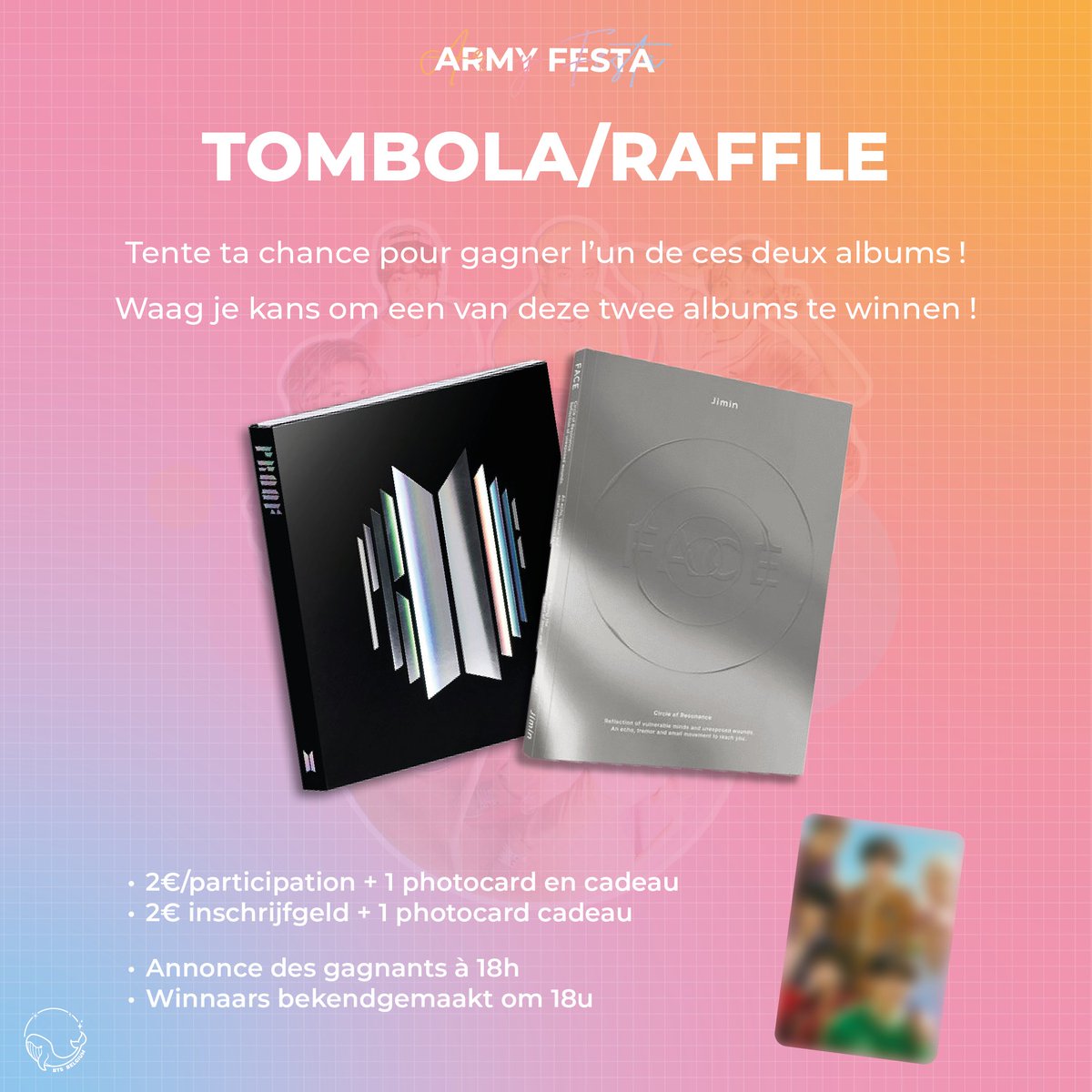 _BTSBELGIUM's tweet photo. [#ARMYFESTA2023]

🇫🇷
ARMY ! Plus qu'une semaine avant notre cupsleeve event de La Louvière ! Avez-vous hâte ? Nous oui !

🇳🇱
ARMY! Nog een week voor ons cupsleeve event te La Louvière ? Kijk je naar uit? Wij ook!

Plus d'infos/Meer info :
https://t.co/a0UbzZrLu5 https://t.co/kyWl6yfBfJ