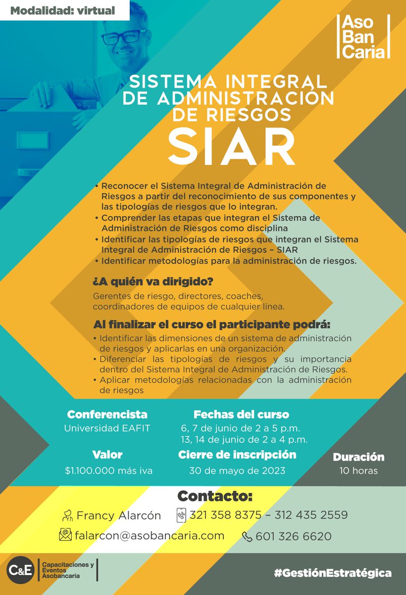 Asobancaria colombia on twitter no te pierdas este 6 7 13 y 14 de