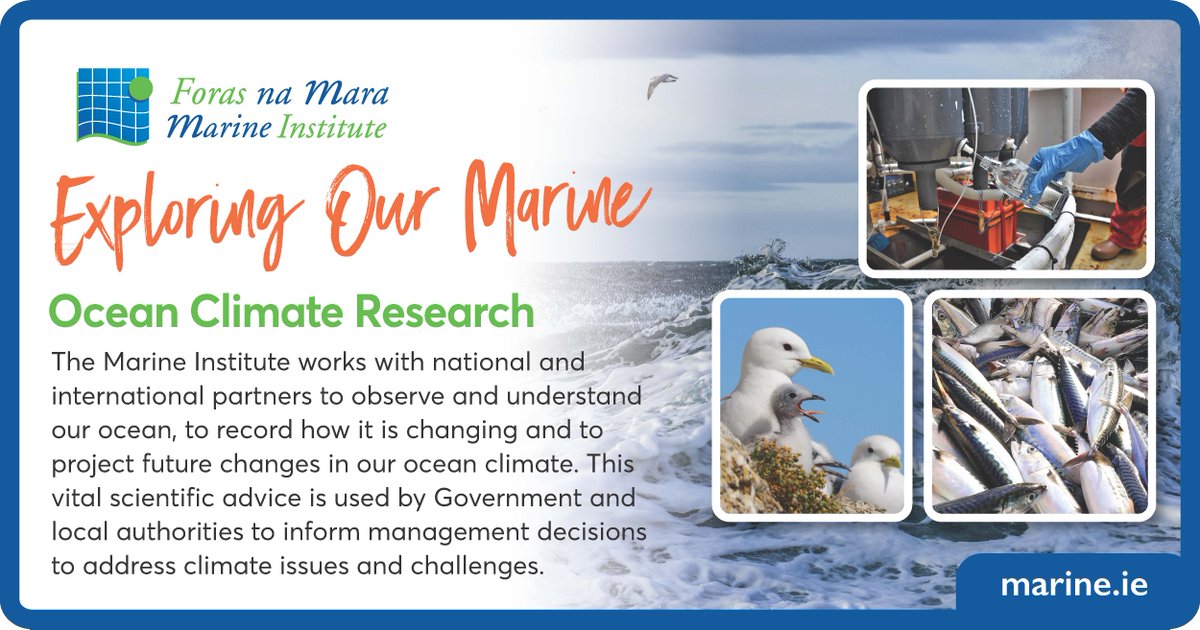 MarineInst's tweet photo. #ExploringOurMarine
• Waters in the southwest of Ireland, Celtic Sea and Irish Sea are projected to become warmer and fresher at the surface and near the seabed by the end of the 21st century.
• Increased acidification of surface and sub-surface waters has been observed. https://t.co/fAXYvGfQbt