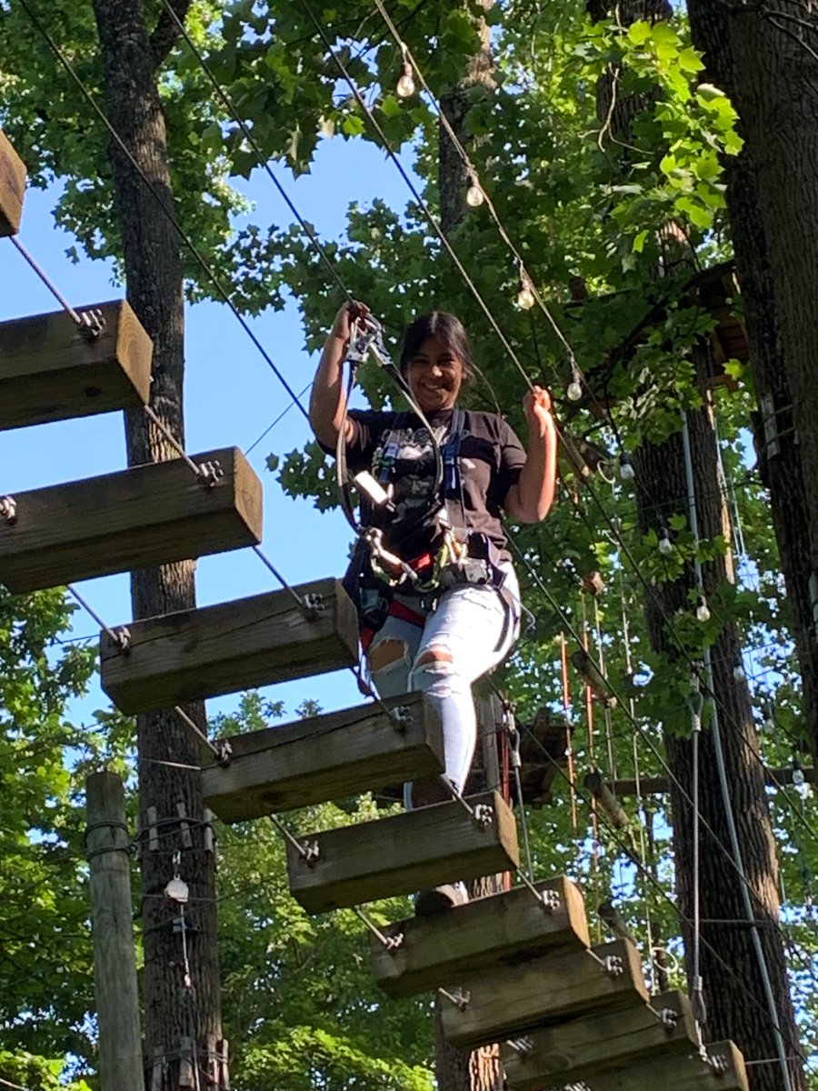 MoCoRec's tweet photo. The Youth Development #RecZone programs finished the year with a fun-filled high ropes course experience at The Adventure Park of Sandy Springs. Youth from all six RecZone sites participated! #MoCoRec #Adventure https://t.co/rjsJtGXBSv