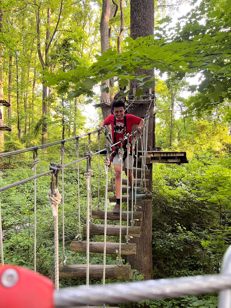 MoCoRec's tweet photo. The Youth Development #RecZone programs finished the year with a fun-filled high ropes course experience at The Adventure Park of Sandy Springs. Youth from all six RecZone sites participated! #MoCoRec #Adventure https://t.co/rjsJtGXBSv