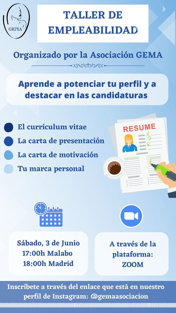LeahHinestrosa's tweet photo. Únete al taller de empleabilidad organizado por @AsociacionGEMA dónde estaré hablando de la marca personal. https://t.co/MAJHGG7w7u #marcapersonal https://t.co/uVYzZXjz2M