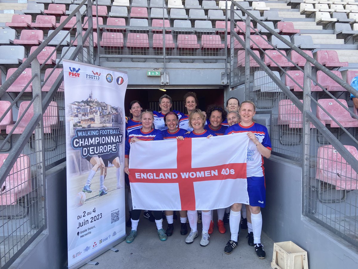 LisaPinney's tweet photo. Wonderful to see the @IwffEng_Women overs 40s become European Champions today. Walking football is such an inclusive and wonderful sport. Congratulations @Cath_Tomlin and the whole team 🏴󠁧󠁢󠁥󠁮󠁧󠁿 https://t.co/wFDn2RLGlm