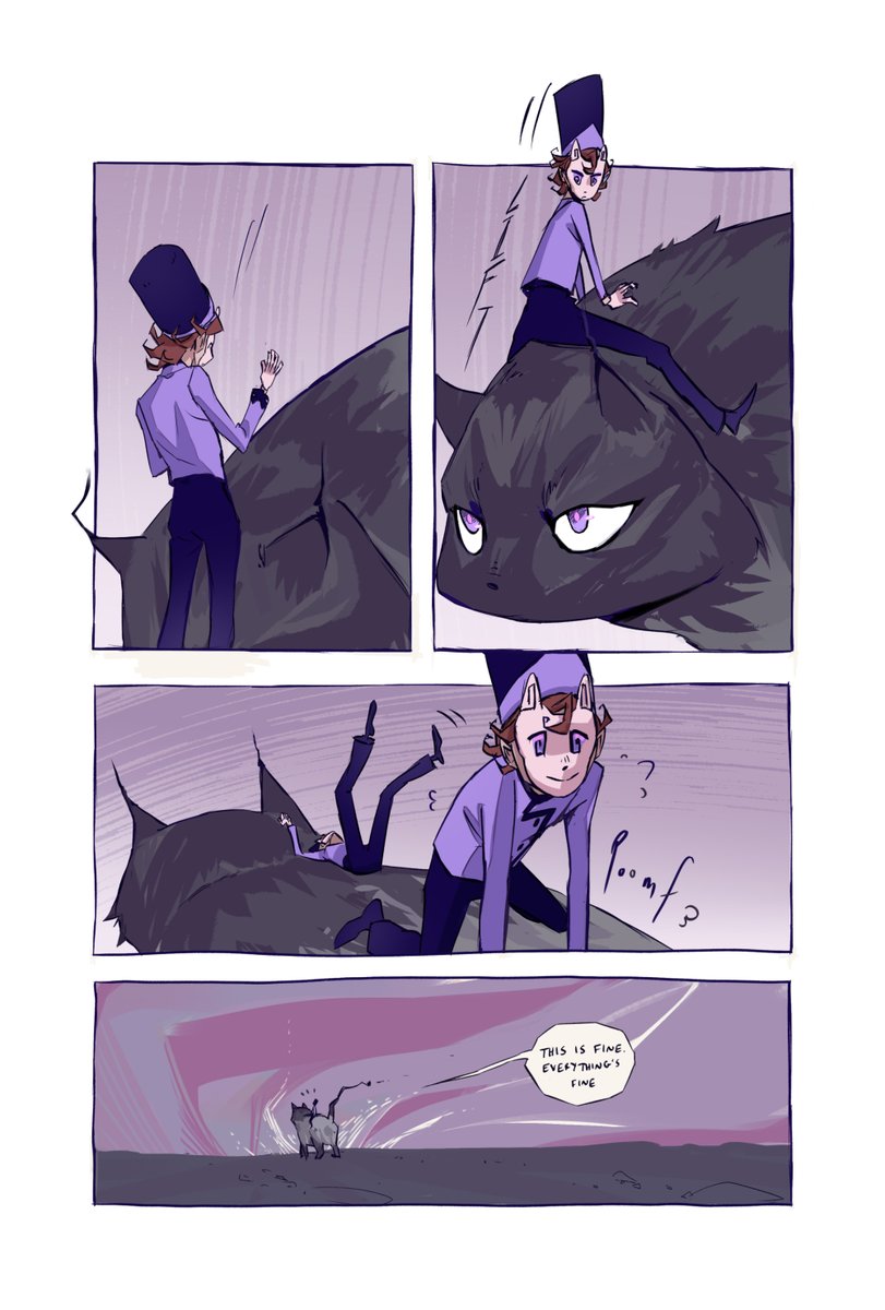 a comic I did a few chapters + design for just released on webtoon! check it out if you like whimsical stories with a side of dark comedy & mystery 🐈⬛
