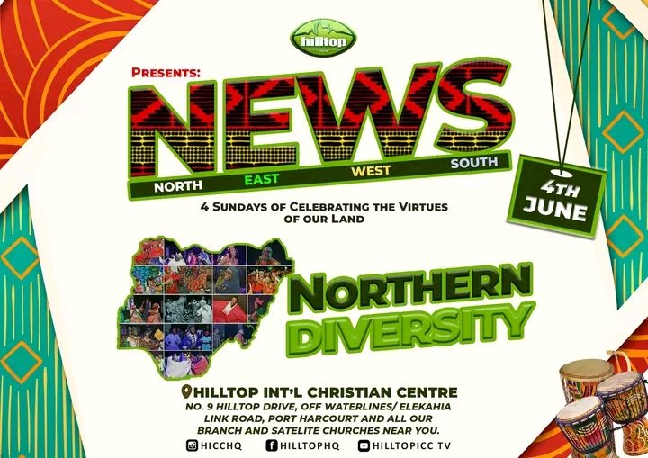 chris_oarhe's tweet photo. Join us this Sunday as we celebrate our northern Diversity.
NEWS Special
spread the news
#Raisingleaders
#ModellingChrist
#Godoftheperformance
#ReleaseOfGlory https://t.co/nFGmQqCgZH