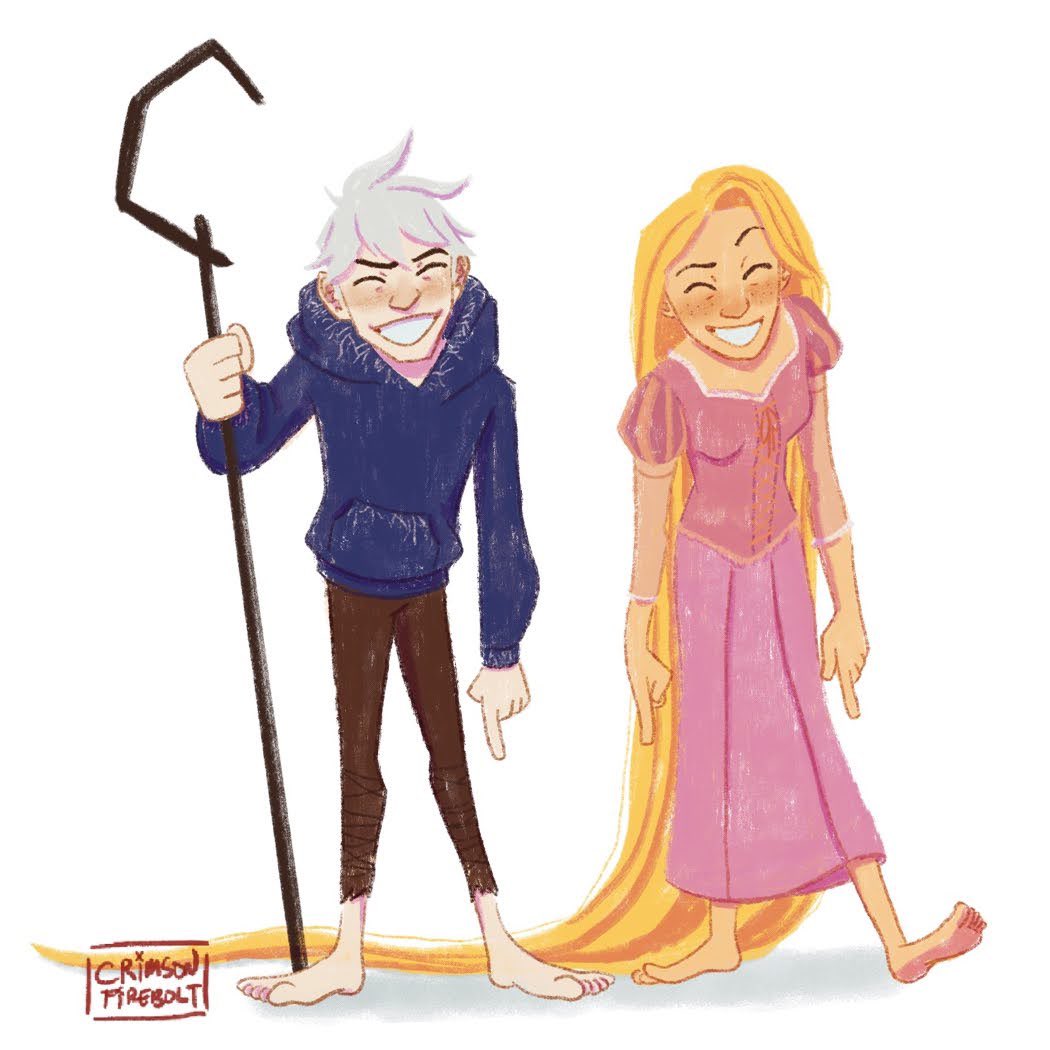 'Walking around on those - what do you call 'em? oh, feet'

#rotg #tangled #jackfrost #rapunzel