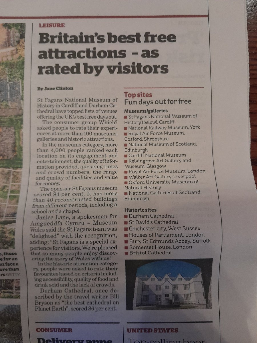 Care of the Weekend i
@theipaper 
St Fagans near Cardiff Top-notch 
  Best Free day out in UK 
Thanks to @PrifWeinidog 
Well worth a visit 
Derwen Bakery & so much more 
☆☆☆☆☆