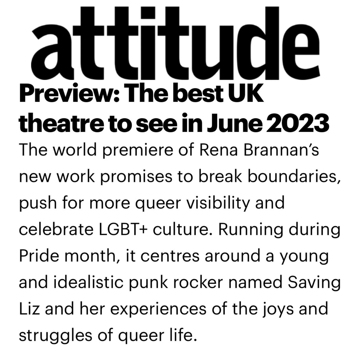 ShuttersRock's tweet photo. SHUTTERS: A Lesbian Rock Opera as featured in @AttitudeMag π³οΈβπ Catch our world premiere from Tuesday @OmnibusTheatre | New work by @Rena_Brannan starring @moragsims @La_Lawrie @turlygod @JulesMelvin4 #DeannaMyers and #BunnyCook directed by Tom Latter for @VindicateThe #96Fest2023 https://t.co/Vt7DPV6cua