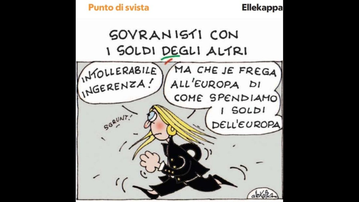 #49milioni_diPerchè

#CORTEDEICONTI 

#Pnrr #governocanaglia #NextGenerationEU 
vignetta @ElleKappa_FP grazie.