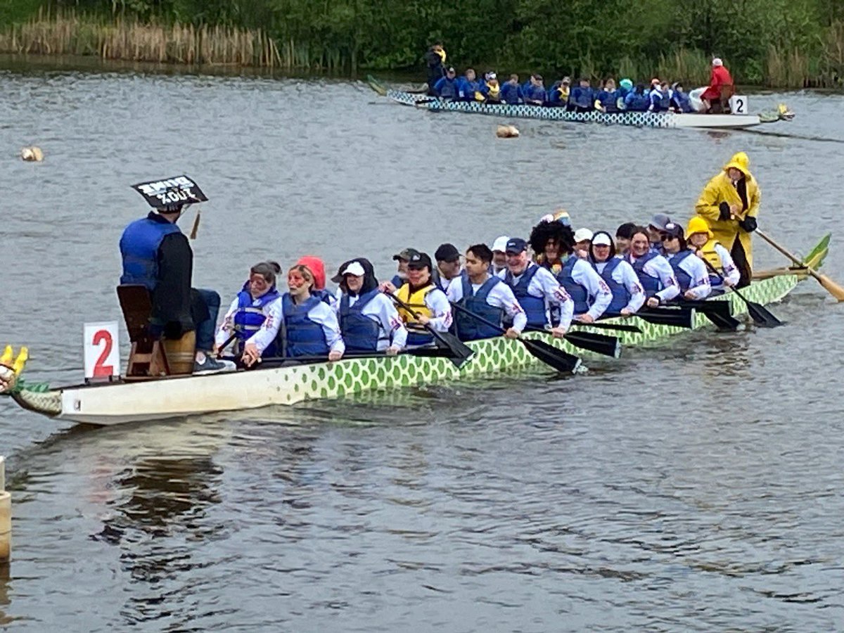 RandolphMacLEAN's tweet photo. @AnglophoneEast Dragon Boat races today, it was a chilly rainy day, but the community spirit was fierce! #commnityspirit #peanutbutter #threehourtour @tsn @CBCNews https://t.co/KT7gXcoVmM