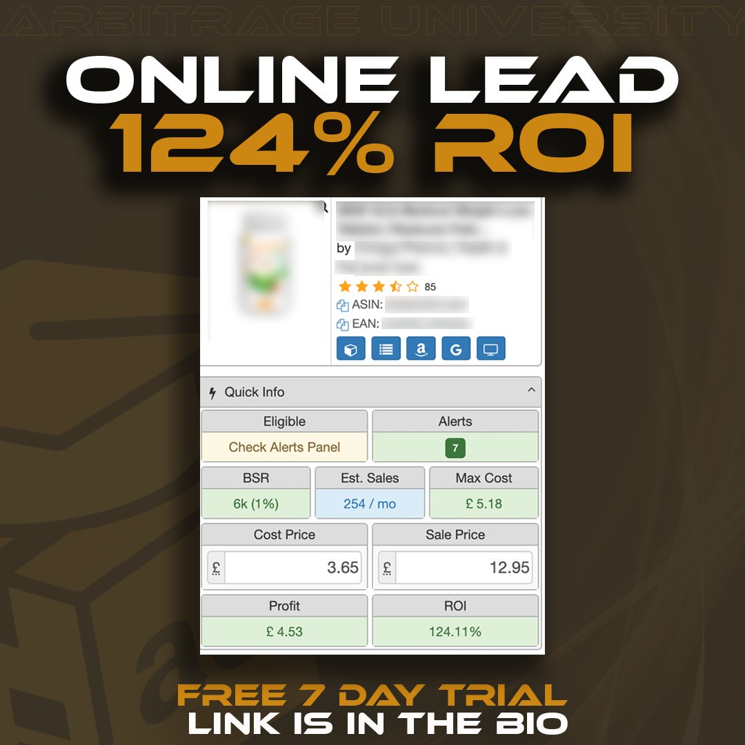 We posted a high ROI lead to our members and they purchased several! Look at that profit 🔥😍🎉

FREE 7 DAY TRIAL? COMMENT BELOW!

#fba #fbaseller #amazonfba #amazonfbaseller #amazonfbasecrets #amazonfbaexpert #amazonfbacoaching #amazonfbalife