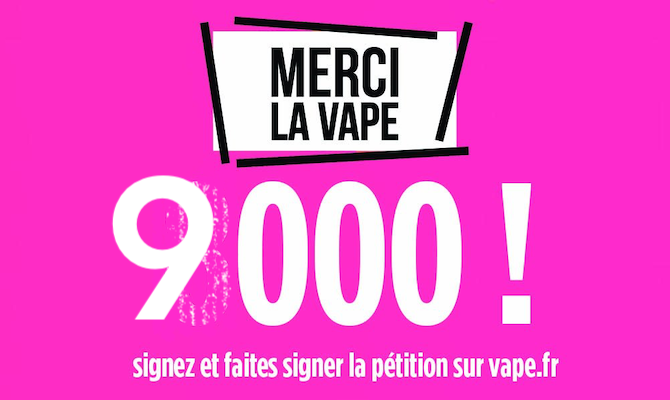 Déjà 9000 #MerciLaVape ! Vous êtes formidables
On continue, merci les vapoteurs, merci leur entourage, merci à ceux qui aident les fumeurs à arrêter.
✒️petition.vape.fr