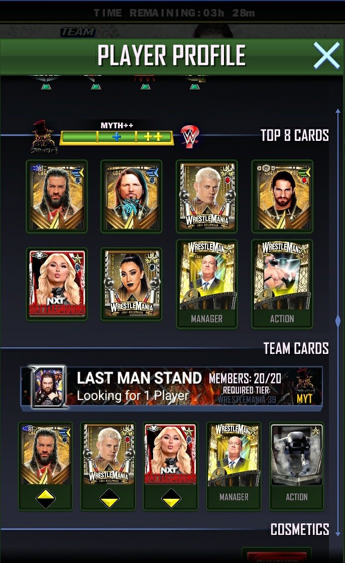 Hot Take: The new TSG absolutely sucks. 

Reasons:
• Easy to face a P2W team
• Unbalanced teams (Ex: 5v8)
• Facing a P2W team guarantees a loss (same with old TSG)
• As boring as WarGames 

Overall it's a huge L IMO
#WWESuperCard
