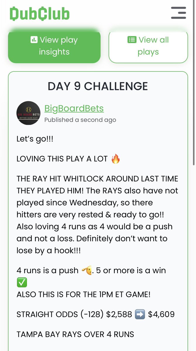 SGP_Vick's tweet photo. DAY 9 BANKROLL BUILDER ⭐️⭐️⭐️

We are 2 Wins away from turning our little 🚨 $100 INTO $10,000 🚨

Completing this contest would mean the world 🌎 to myself & all my subscribers

Fanduel draftkings & all other sports books are sweating right now!
#gamblingtwitter #mlb #rays #vip #mvp #amazing #sportsbettingtiktok #youtube #influencer #lfg #u #fyp #freeplay #TrainAccident #redsox #batters #hits #runs